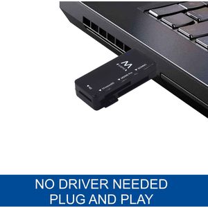 Ewent EW1049 geheugenkaartlezer USB 2.0 Zwart