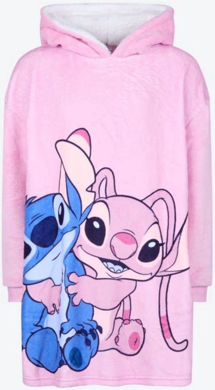 Disney Stitch Snuggle Hoodie Roze Maat 128-134
