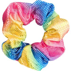 Lajetti - Glitter Scrunchie 1 stuk Turnwokkel Haarelastiek Haarwokkel - Kinder scrunchies