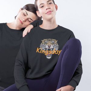 Zwarte Koningsdag Trui Kingsday Tiger Oranje - Maat XL - Uniseks Pasvorm - Oranje Feestkleding