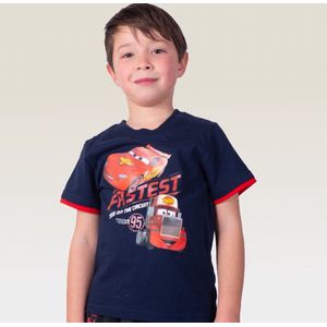 Cars Tshirt Blauw Formula Races-Maat 104