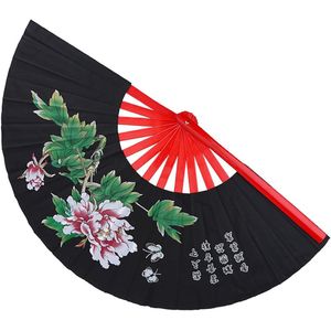 Allecto plus - Bamboe Zijde Fan Rechterhand voor Tai Chi en Kung Fu - Geschikt voor Wushu Dans en Oefentraining