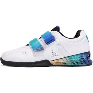 Nivard Powerlift Schoenen - Powerlifter - Weightlifting - Squat - Gewichthef - Gym Schoenen - Sneaker - Wit - Maat 43