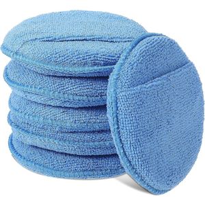 Polijstspons - Autopolijstpads - Auto Reinigingssponzen Polijstpads - Voor Autoverzorging - Polish Foam Applicator Pads - 6 Stuks ø 125mm - Voor Auto's, Vrachtwagens, Boten, Reiniging En Fijn Polijsten