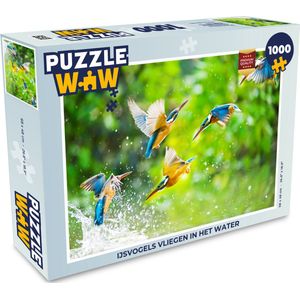 Puzzel IJsvogels vliegen in het water - Legpuzzel - Puzzel 1000 stukjes volwassenen
