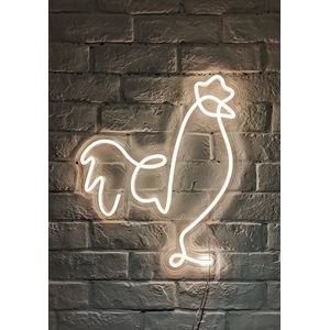 OHNO Neon Verlichting Rooster - Neon Lamp - Wandlamp - Decoratie - Led - Verlichting - Lamp - Nachtlampje - Mancave - Neon Party - Kamer decoratie aesthetic - Wandecoratie woonkamer - Wandlamp binnen - Lampen - Neon - Led Verlichting - Geel