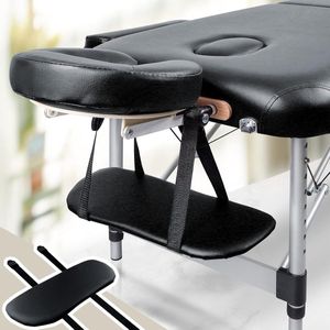 EBANKU Soft Sponge Hanging Armrest for Massage Table, Hanging Armrest Sling Shelf Hanging Armrest Shelf Armrest Support for Massage Table Spa Beauty Salon Bed (Black)