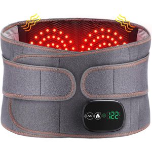 Warmteband - Infrarood Warmtegordel - Draadloze Verwarmde Rugband - Grijs - 5000mAh-batterij