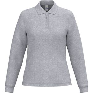 iDeal Basic Brand Dames piquépolo LSL IB223 - Ideal Oxford Grey - XS