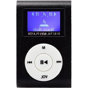 08-inch Mini Draagbare Mp3-muziekspeler met Metalen Clip, Lcd-scherm en Geheugenkaartondersteuning