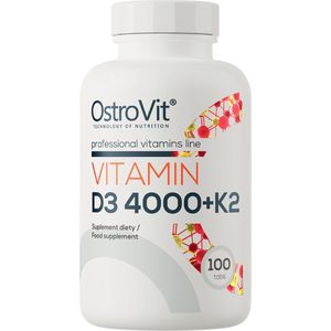 Supplementen - Vitaminen - Vitamin D3 4000 IU + K2 - 100 Tablets - OstroVit