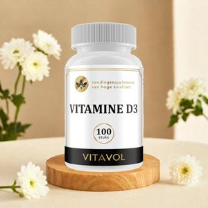 VITAVOL - Vitamine D3 3000 IE cholecalciferol - 100 softgels - extra hoge dosering. De meest effectieve vorm van D3.