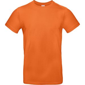 Herenshirt 'E190' met ronde hals B&C Collectie Urban Orange maat S