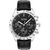Hugo Boss - 1513579 - Mannen - Horloge - Leer - Zwart - Ø 42 mm