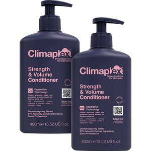 Climaplex Strength & Volume Conditioner Voordeelverpakking - Herstelt, Versterkt & Voedt - Beschermt Tegen Weerselementen - Voor Beschadigd Haar - 400 ml - 2 Stuks