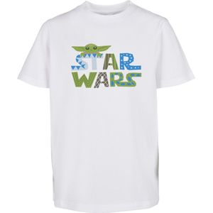 Mister Tee Star Wars - Colorful Logo Kinder T-shirt - Kids 158 - Wit