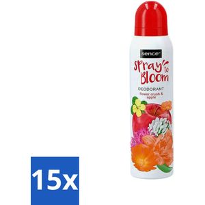 15 x Sence - Body-X Women - Deodorant - Spray - 150 ml - Sence Body-X Women Deodorant Spray - Fruitige Geur - Bloemige Geur - Deodorant Spray - Geurboost