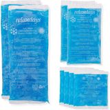 Relaxdays hot cold pack - set van 8 - koud warmte kompres - voor sport - EHBO - 3 groottes - gel