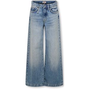 Kids ONLY winter jeansbroek meisjes - blauw - KogBroome - wide leg fit - maat 116