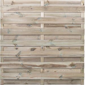 Tuinscherm Recht 13 mm Geschroefd Geimpregneerd Grenen 180 x 180 cm