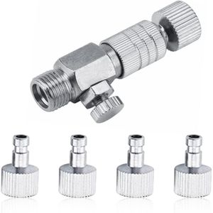 Airbrush-fittingset ontkoppeladapter Airbrush Air Horse-snelkoppelingsset - 1/8''-fittingen - 4 fittingen voor airbrush-slang .
