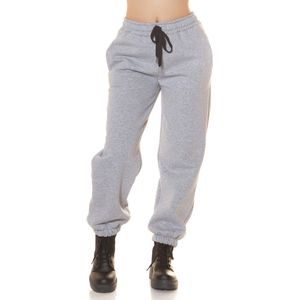 Koucla joggingbroek comfort hoge taille lounge broek grijs maat M