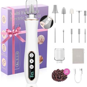 Draadloze Elektrische Nagelvijl Met LED-Licht - 10 in 1 Manicure Pedicure Set
