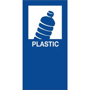 Magneetsticker 90x180mm Plastic blauw (BE)s-sSticker voor afval scheiden