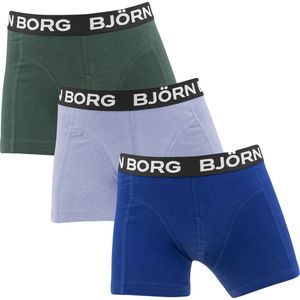 Björn Borg jongens cotton stretch 3P boxers basic blauw & groen - 158/164