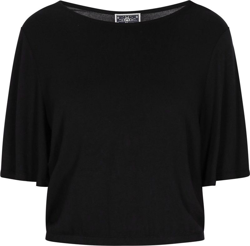 DreiMaster - Maritim Shirt - Zwart - Effen - Halve Mouw