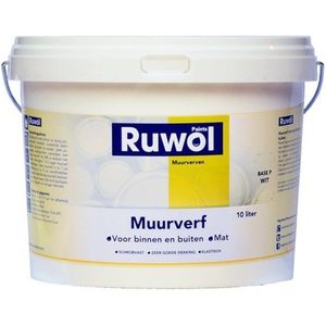 Ruwol Muurverf binnen en buiten Mat Donkergrijs (RAL 7011) 5 liter