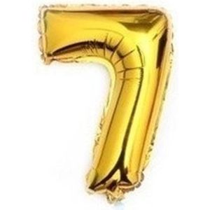 cijferballon 7 goud 32 inch, kindercrea
