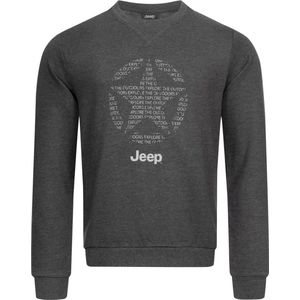 Jeep - Sweatshirt - Ronde Hals - Zwart - Sterontwerp