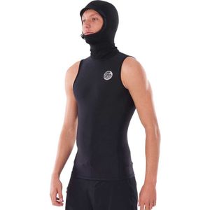 Rip Curl Thermo Top Fbomb Polypro Hood Vest - Black