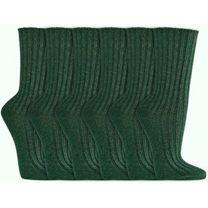 Wollen sokken | Biologisch | Voor dames & heren | Kleur: Groen | 6 paar