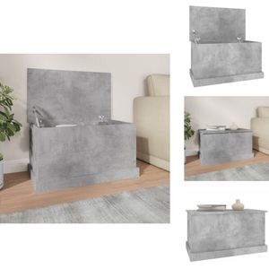 vidaXL Opbergbox - Opbergboxen - Opbergdoos - Opberg Box - Opbergbox 70x40x38 cm bewerkt hout betongrijs