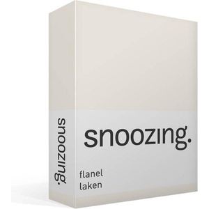 Snoozing - Flanel - Laken - Tweepersoons - 200x260 cm - Ivoor