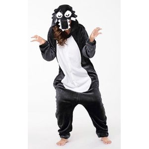 Wolf Onesie Pak Kostuum Outfit Huispak Jumpsuit Verkleedpak - Verkleedkleding - Halloween & Carnaval - SnugSquad - Kinderen & Volwassenen - Unisex - Maat L voor Lichaamslengte (168 - 175 cm)