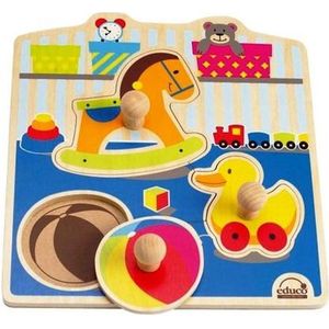 Hape - Houten Steekpuzzel - Speelkamer - 22 cm x 21,5 cm x 3,8 cm (lxbxh)