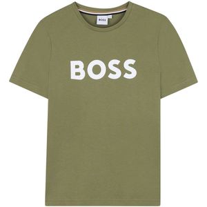 Boss - Shirt - Groen - Wit - Regular Fit
