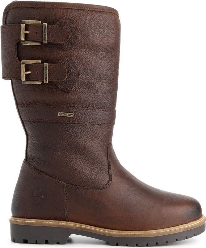 Travelin - Boots - Donkerbruin - Goud - Laarzen