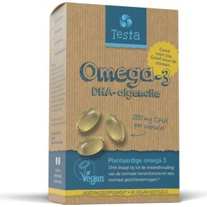 Testa Omega 3 algenolie 250 mg DHA NL 60 softgels