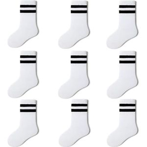 Kinderen Katoenen Voetbalsokken voor Jongens en Meisjes - Set van 9 Paar