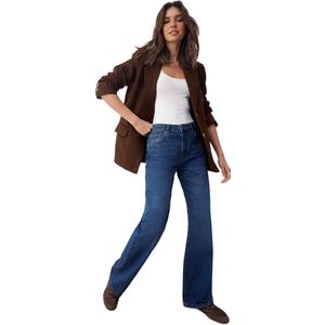 Trendyol Lichtblauwe Jeans Met Hoge Taille En Wijde Pijpen Twoss25Je00132