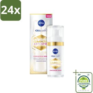 NIVEA - Gezichtsserum - CELLular LUMINOUS630 Tegen Vlekken - Tegen pigmentvlekken - Voor alle huidtypen - Met Hyaluron & Vitamine E - 30 ml - Voordeelverpakking - 24 stuks - Pigmentvlekken - Anti-aging