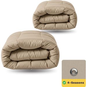 Zelesta - Wonderbed - Taupe Blush - Katoenen Dekbed - 140x200 - 4 Seizoenen Dekbed