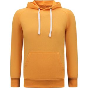 Hoodie Heren - Hoodie met Capuchon - Licht Oranje