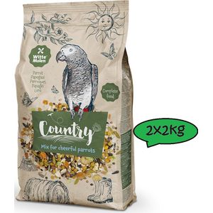 Witte Molen - papeaaienvoer - Binnenvogelvoer - Vogel - Country Papegaai - 2 X 2 KG