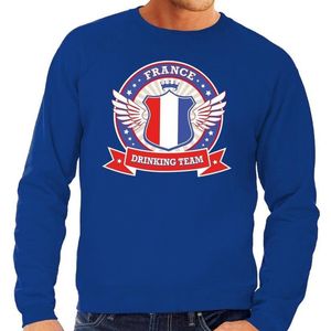 Blauw France drinking team sweater blauw heren - Frankrijk kleding M