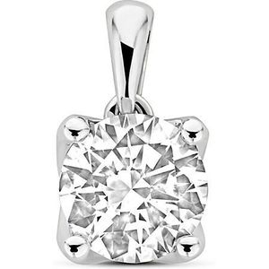 14K witgouden hanger lab grown diamant 1.00ct h si 11 mm - 4106439